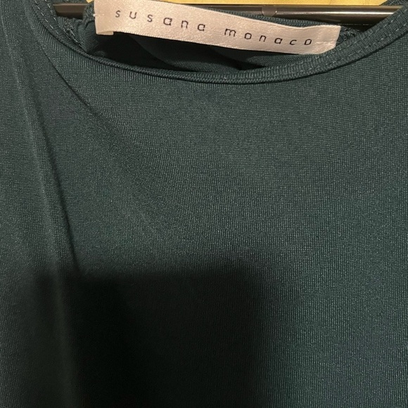 Susana Monaco Tulip Open Back Elastic Waist Nylon and Spandex Dress in Green XS - Picture 9 of 14